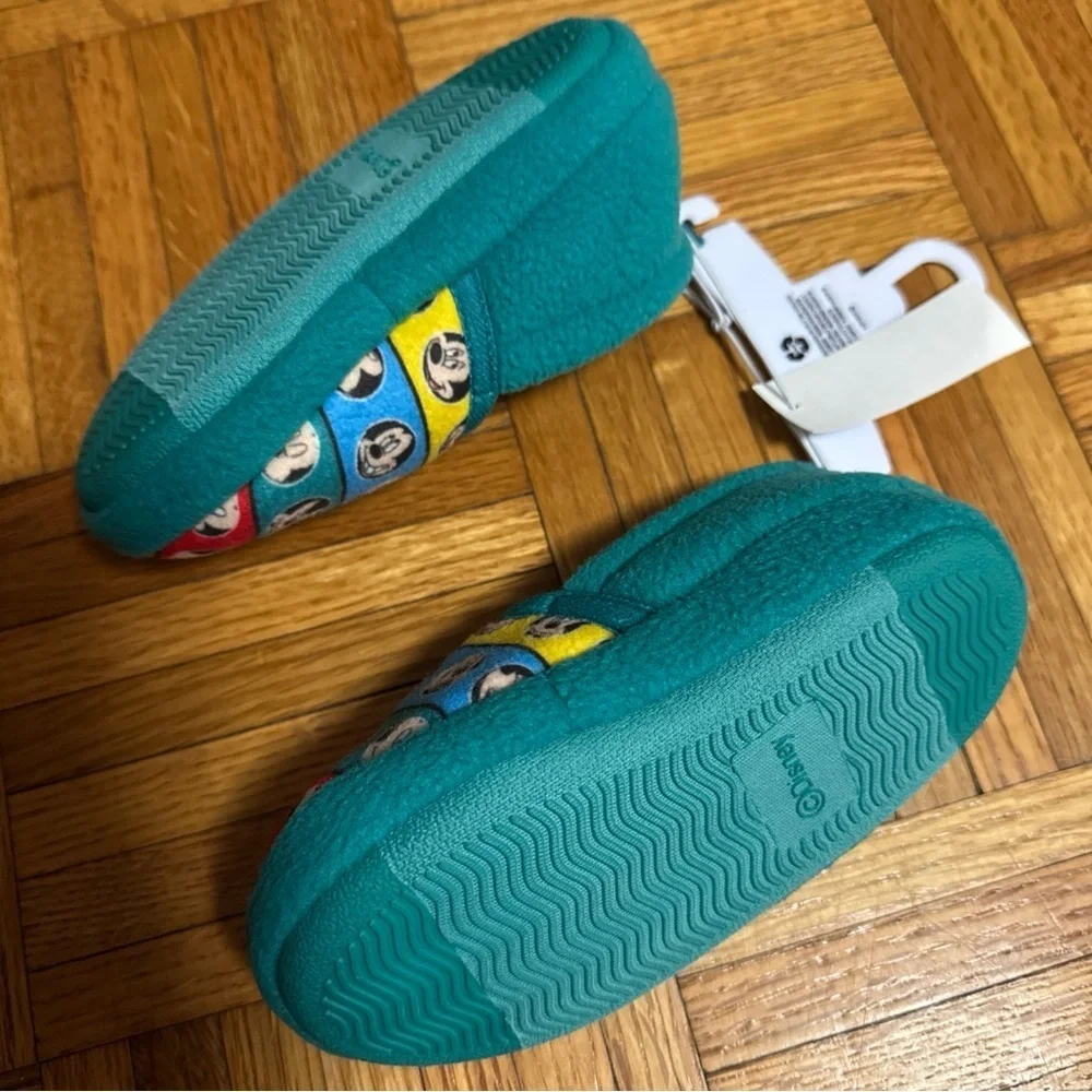 Unisex Kids NEW Disney Mickey Mouse Slip On Slippers‎ 9/10